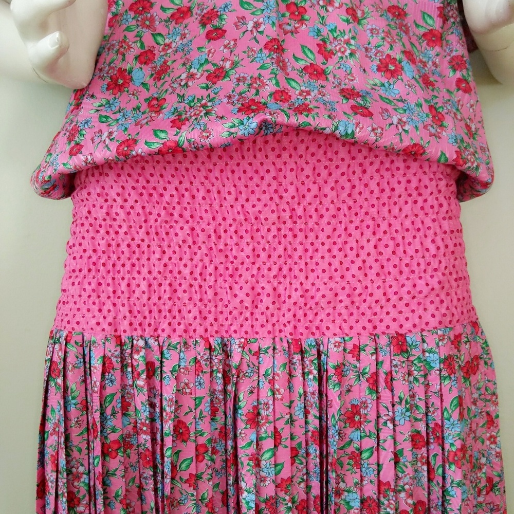Diane Freis Liberty Floral Print Drop Waist Dress - Picture 6 of 8